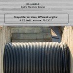 CANAWELD AWG 4 Welding, Battery, Solar, RV Cable 600 V Pure Copper Double Sheath Extra Flexible Black-15 ft