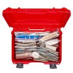 Nanuk 909 Waterproof First Aid Prepper Survival Gear Dust and Impact Resistant Case - Empty - Red - Made in Canada