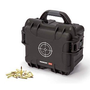 Nanuk 908 Waterproof Hard Case for Gun Ammo w/White Target Logo - Black