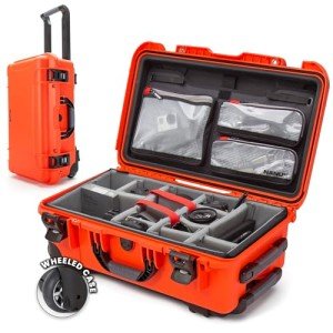 NANUK 935 Pro Photo Kit – Waterproof Travel Camera Hard Case with Padded Dividers and Wheels, 22” x 14” x 9” - Dustproof and Impact Resistant, Airline Carry-On Approved – Orange