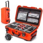 NANUK 935 Pro Photo Kit – Waterproof Travel Camera Hard Case with Padded Dividers and Wheels, 22” x 14” x 9” - Dustproof and Impact Resistant, Airline Carry-On Approved – Orange