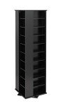 Prepac 4 Revolving Display Cabinet Media Storage, Large Four-Sided Spinning Tower, Black