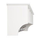 Prepac 60" Contemporary Wall Mounted Coat Rack, Coat Hooks Wall Mount with 4 Shelves, Ideal for Hallway or Entryway Storage Solution, 11.5"D x 60"W x 16.5"H, White