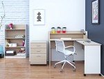 Nexera 3-Drawer Essentials Rolling Filing Cabinet, Beige, 19-Inch