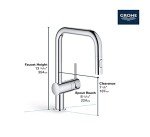 GROHE 32319DC3 Minta Pull-Out Kitchen Faucet Supersteel (Stainless Steel)