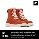 Sorel Women's Explorer LLL Joan Cozy Waterproof Boot - Sanguine, Natural - 7.5