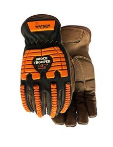 Watson Gloves Shock Trooper Glove - Goatskin Leather, Cut Resistant, Water & Oil Resistant, ANSI Cut Level A7, D3O iA Protection (Medium, 5785)