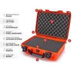 Nanuk 925 Waterproof Hard Case with Foam Insert - Orange - Made in Canada