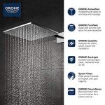 Grohe 26504000 Rain 310 Smart Active 2-Spray Cube Shower Head Set, Starlight Chrome