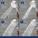 GROHE Vitalio Retrofit Shower System with Head and 4-Spray (5 Total) Comfort Flex Handheld in Chrome