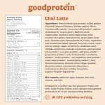 Good Protein Vegan Plant-based Protein Powder 100% Natural, Non-GMO, Dairy-free, Gluten-free, Soy-free, No Added Sugar and Nothing Artificial. Chai Latte All-in-One Shake 440 grams