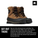 SOREL Men's Buxton Lace Waterproof Boot - Delta, Black - 10.5