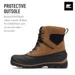 SOREL Men's Buxton Lace Waterproof Boot - Delta, Black - 10.5