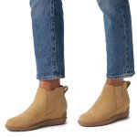 Sorel Women's Evie II Chelsea Boots - Caribou Buff, Gum 10 - Size 7