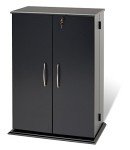 Prepac 33" H, Locking Media Storage Cabinet, Black