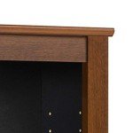 Prepac 2 Column Display, Cherry & Black Storage Cabinet, Double Wall Mounted