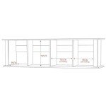 Prepac Wall Mounted Desk Hutch, 48 x 10.5, White