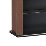 Prepac 2 Column Display, Cherry & Black Storage Cabinet, Double Wall Mounted