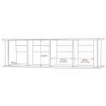 Prepac Wall Mounted Desk Hutch, 48 x 10.5, White