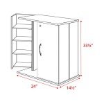 Prepac 33" H, Locking Media Storage Cabinet, Black