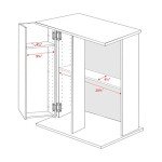 Prepac 33" H, Locking Media Storage Cabinet, Black