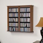 Prepac 2 Column Display, Cherry & Black Storage Cabinet, Double Wall Mounted