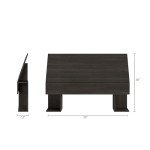Nexera Storage Headboard, Grey, Full