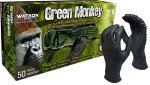 Watson Gloves Green Monkey 8 MIL Biodegradable Disposable Nitrile Glove - Powder-Free, Abrasion and Puncture Resistance, Sure-Grip Textured Pattern, 50 Gloves/Box (Large, 5558PF)