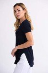 Joseph Ribkoff Womens Classic Tee Style 183220J Color Midnight Blue Size 12