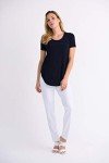 Joseph Ribkoff Womens Classic Tee Style 183220J Color Midnight Blue Size 12