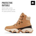 SOREL Women's Kinetic Impact Conquest Plus Waterproof Boot - Tawny Buff, Ceramic - 8