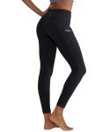 ALONG FIT Leggings for Women with Pockets Pantalon Femme Tights Yoga Pants Buttery Soft Workout 4 Way Stretch (Black, L)