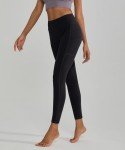 ALONG FIT Leggings for Women with Pockets Pantalon Femme Tights Yoga Pants Buttery Soft Workout 4 Way Stretch (Black, L)
