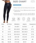 ALONG FIT Leggings for Women with Pockets Pantalon Femme Tights Yoga Pants Buttery Soft Workout 4 Way Stretch (Black, L)