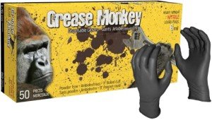 Watson Gloves Grease Monkey Disposable Nitrile Glove - 8 Mil Thickness, Powder-Free, Abrasion and Puncture Resistance, 50 Gloves/Box (XXLarge, 5555PF)