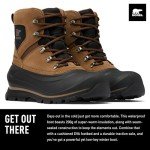 SOREL Men's Waterproof Buxton Lace Boot, Black