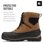 SOREL Men's Waterproof Buxton Lace Boot, Black