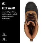 SOREL Men's Waterproof Buxton Lace Boot, Black