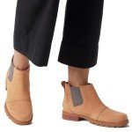 Sorel Women's Emelie III Chelsea Waterproof Boots - Tawny Buff, Gum 2 - Size 7.5