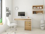 Nexera Reversible Desk Panel for Home Office, White, 48-Inch