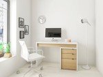 Nexera Reversible Desk Panel for Home Office, White, 48-Inch