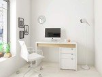Nexera Reversible Desk Panel for Home Office, White, 48-Inch