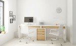 Nexera Reversible Desk Panel for Home Office, White, 48-Inch