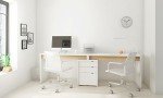 Nexera Reversible Desk Panel for Home Office, White, 48-Inch