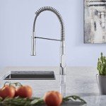 GROHE 31380000 K7 Medium Semipro 1 Handle Standard Kitchen Faucet, Starlight Chrome