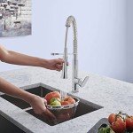 GROHE 31380000 K7 Medium Semipro 1 Handle Standard Kitchen Faucet, Starlight Chrome