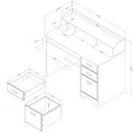 South Shore Furniture Versa Computer Desk with Hutch, Nordik Oak