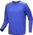 Arc'teryx Cormac Crew Neck Shirt LS Men's | UPF 40+ Crew for High-Output Activities | Electra Heather, Small