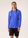 Arc'teryx Cormac Crew Neck Shirt LS Men's | UPF 40+ Crew for High-Output Activities | Electra Heather, Small
