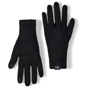 Arc'teryx Gothic Glove | Touch Screen Compatible Merino Wool Glove | Black, Medium